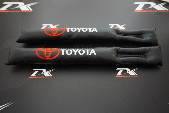Toyota Logo Karbon Desen Koltuk Arası Fitili 2 Li Set - 2