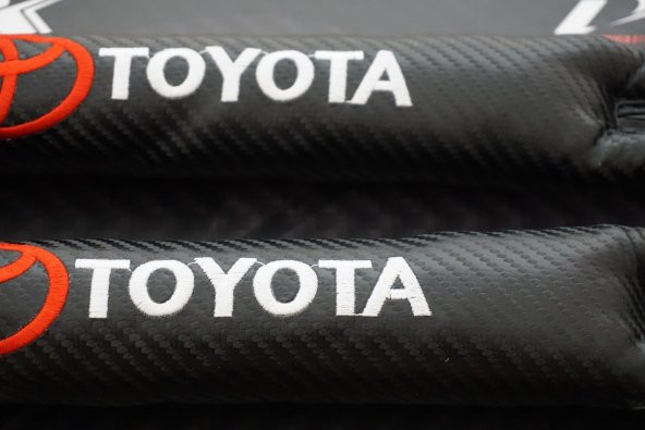 Toyota Logo Karbon Desen Koltuk Arası Fitili 2 Li Set - 4