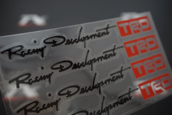 Toyota TRD Racing Development Kapı Kolu Ayna Torpido Sticker - 2