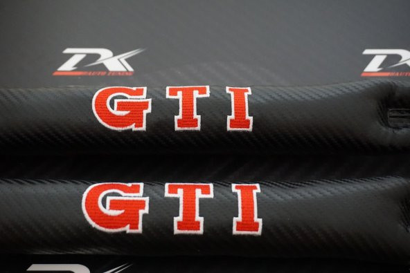 VW Volkswagen GTİ Logo Karbon Desen Koltuk Arası Fitili 2 Li Set - Resim 4