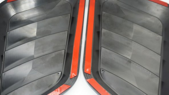 Off Road Arazi Aracı Otomobil Ön Kaput Glossy Black Air Flow Rüzg - 4