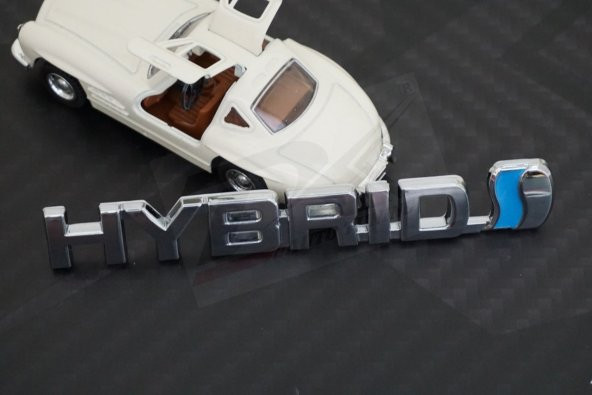 Toyota HYBRİD Bagaj Krom Metal 3M 3D Orjinal Logo Amblem - 6