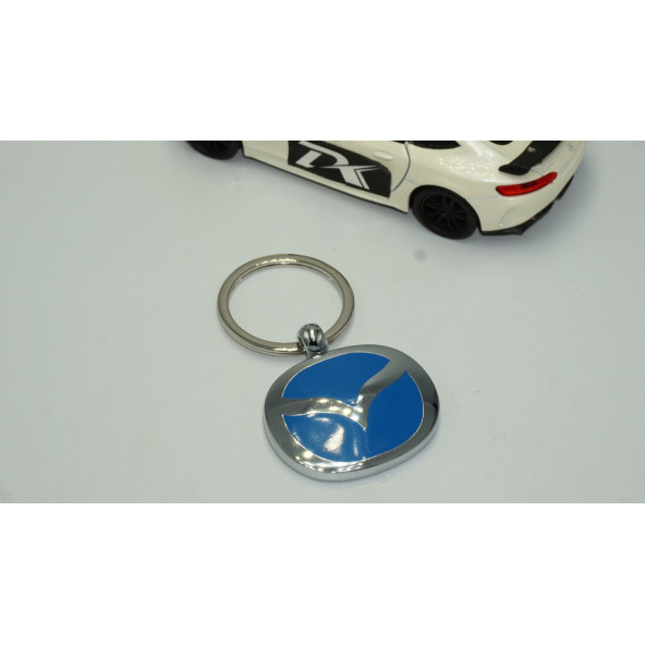 DK Mazda Yeni Nesil Logo Mavi Metal Çift Yön Anahtarlık - 2