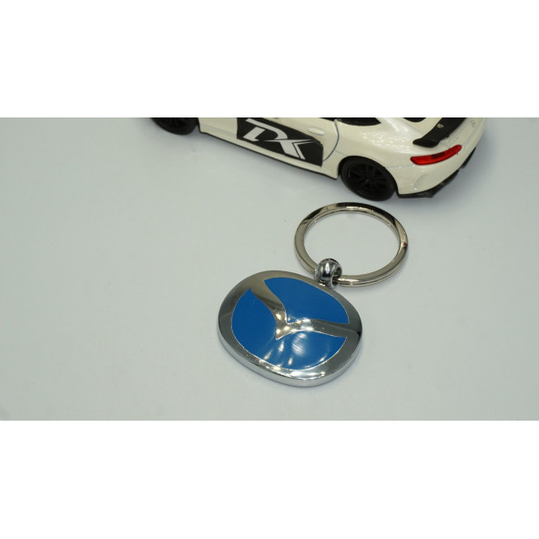 DK Mazda Yeni Nesil Logo Mavi Metal Çift Yön Anahtarlık - 3