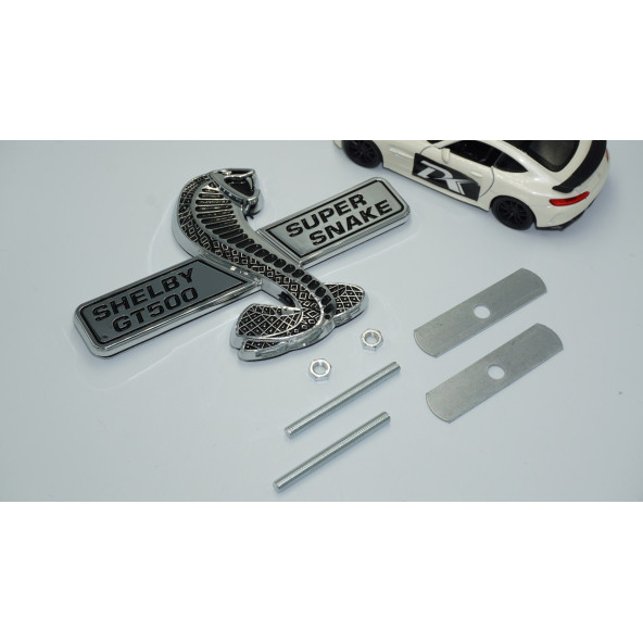Dk Tuning Mustang Shelby Gt500 Kobra Ön Panjur Vidalı Krom Abs Logo - 2