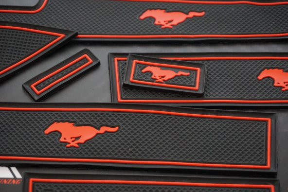 Ford Mustang 6 2015-2019 Araç İçi Silikon Kaymaz Ped Kaplama Seti - 9