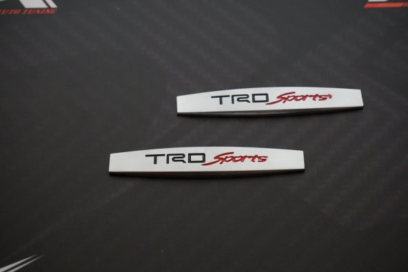 Toyota TRD Sports Logo Yan Çamurluk 3M 3D Krom Metal Logo Amblem - 3