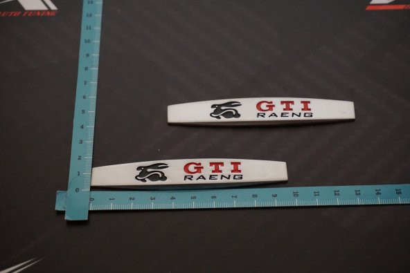 VW Volkswagen GTİ Running Rabbit Logo Yan Çamurluk 3M 3D Krom Met - Resim 4