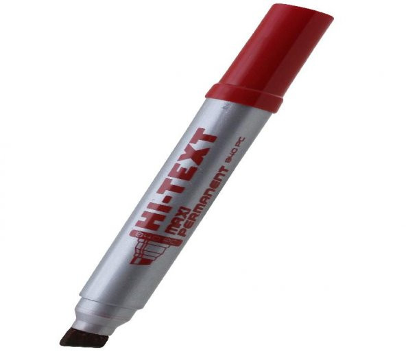 Hi-Text Maxi Marker  840pc Kırmızı 10 mm Kesik Uç