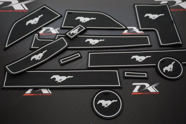 Ford Mustang 6 2015-2019 Araç İçi Silikon Kaymaz Ped Kaplama Seti - 2