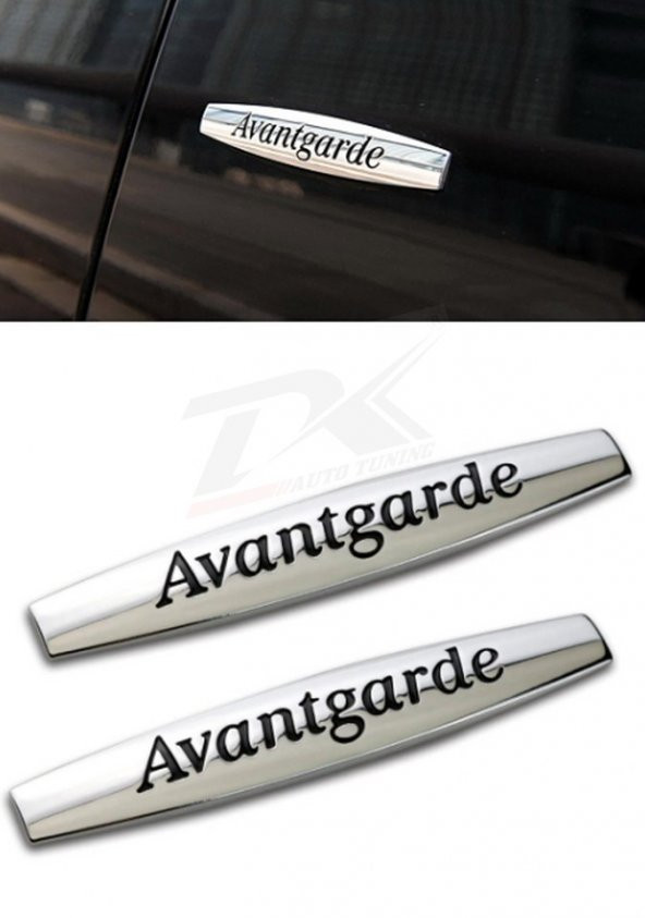 Avantgarde Logo Yan Çamurluk 3M 3D Krom Metal Logo