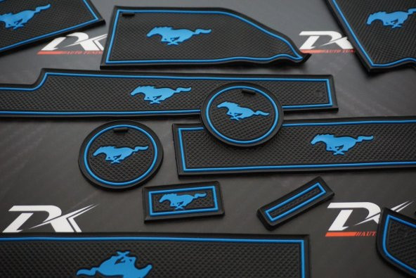 Ford Mustang 6 2015-2019 Araç İçi Silikon Kaymaz Ped Kaplama Seti - 4