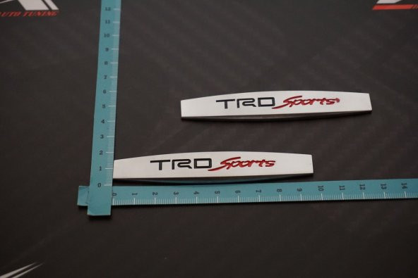Toyota TRD Sports Logo Yan Çamurluk 3M 3D Krom Metal Logo Amblem - 4
