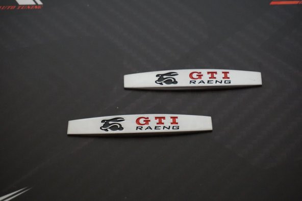 VW Volkswagen GTİ Running Rabbit Logo Yan Çamurluk 3M 3D Krom Met - Resim 3