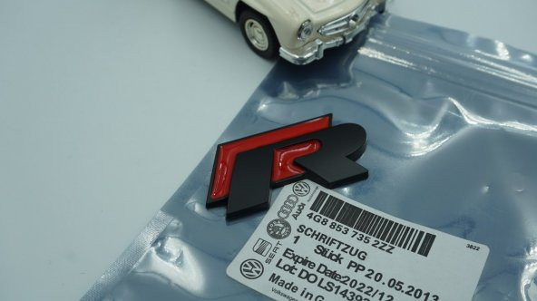 Volkswagen R Bagaj 3M 3D Krom Metal Logo Amblem - Resim 3