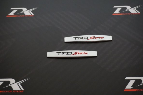Toyota TRD Sports Logo Yan Çamurluk 3M 3D Krom Metal Logo Amblem - 2