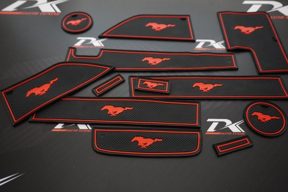Ford Mustang 6 2015-2019 Araç İçi Silikon Kaymaz Ped Kaplama Seti - 3