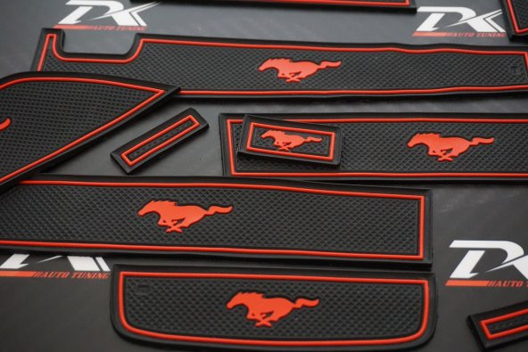 Ford Mustang 6 2015-2019 Araç İçi Silikon Kaymaz Ped Kaplama Seti - 6