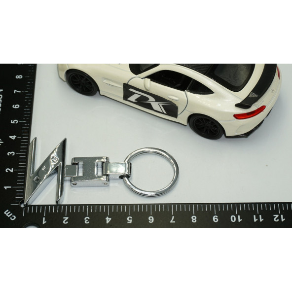 Nissan Fairlady Z 350Z 370Z Z33 Z34 Krom Metal Çift Yön Anahtarlık - 4