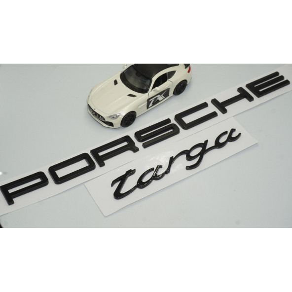 DK Porsche Targa Bagaj 3M 3D Siyah ABS Yazı Logo Amblem Seti - 2