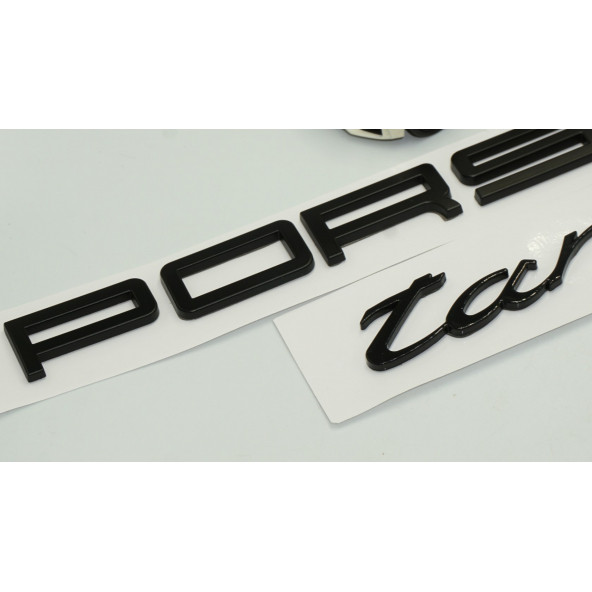 DK Porsche Targa Bagaj 3M 3D Siyah ABS Yazı Logo Amblem Seti - 4