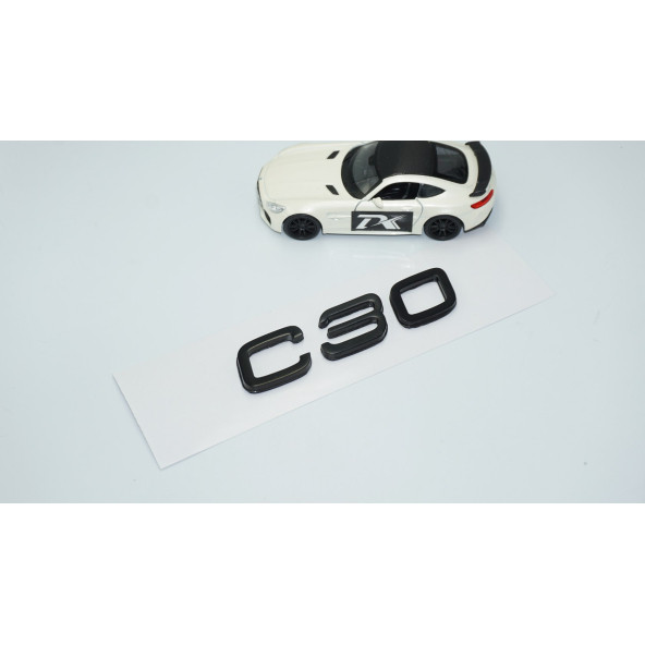 DK Tuning C30 Siyah ABS 3M 3D Bagaj Yazı Logo Volvo İle Uyumlu - 2