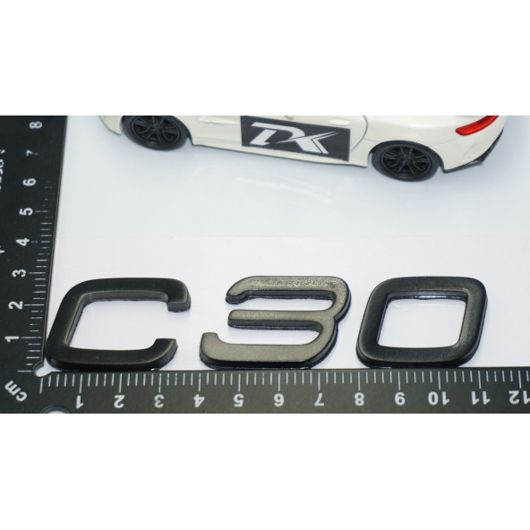 DK Tuning C30 Siyah ABS 3M 3D Bagaj Yazı Logo Volvo İle Uyumlu - 4