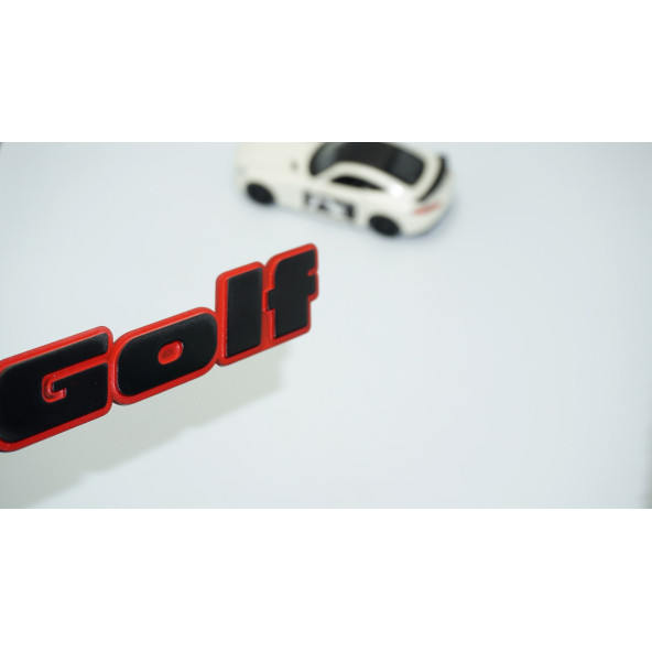 DK Tuning Golf MK2 MK3 Bagaj Siyah Kırmızı Yazı Logo Volkswagen İle Uyumlu