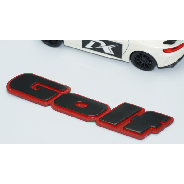 DK Tuning Golf MK2 MK3 Bagaj Siyah Kırmızı Yazı Logo Volkswagen İle Uyumlu - 3