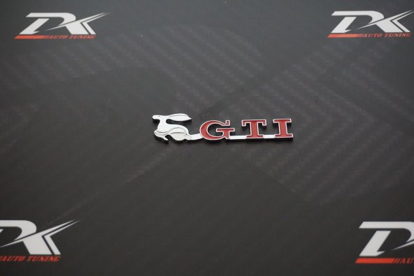 Volkswagen GTİ Running Rabbit Bagaj Krom Metal 3M Logo - 3