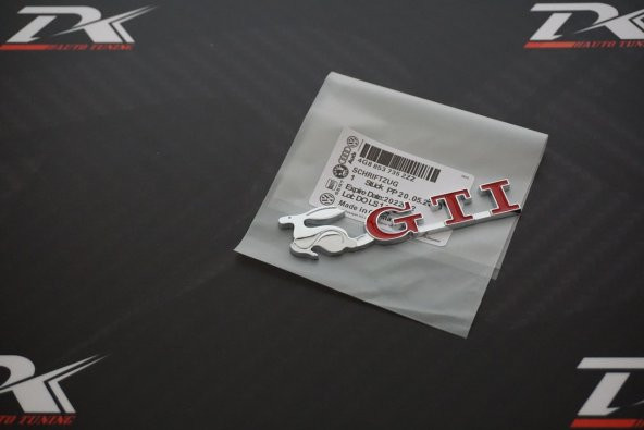 Volkswagen GTİ Running Rabbit Bagaj Krom Metal 3M Logo - 7