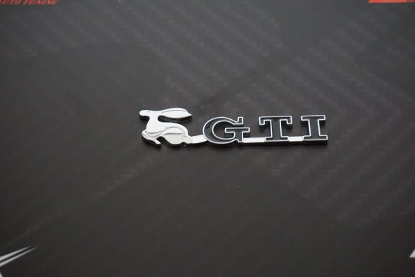 Volkswagen GTİ Running Rabbit Bagaj Krom Metal 3M Logo - 6