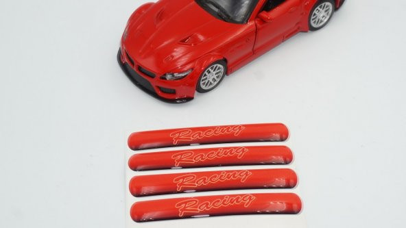 Racing Logo Damla Silikon Ayna Torpido Çamurluk Yanı Sticker - Resim 3