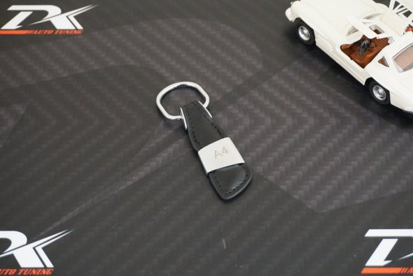 Audi A4 Logo Orjinal Deri Metal Anahtarlık Orjinal Ürün - 4