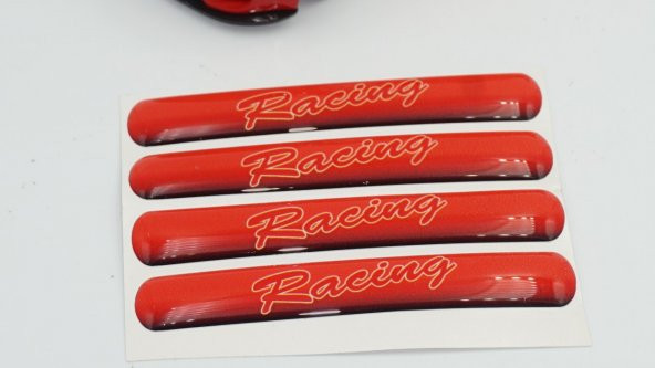Racing Logo Damla Silikon Ayna Torpido Çamurluk Yanı Sticker - Resim 4