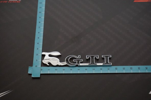 Volkswagen GTİ Running Rabbit Bagaj Krom Metal 3M Logo - 10