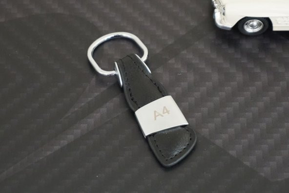 Audi A4 Logo Orjinal Deri Metal Anahtarlık Orjinal Ürün - 5