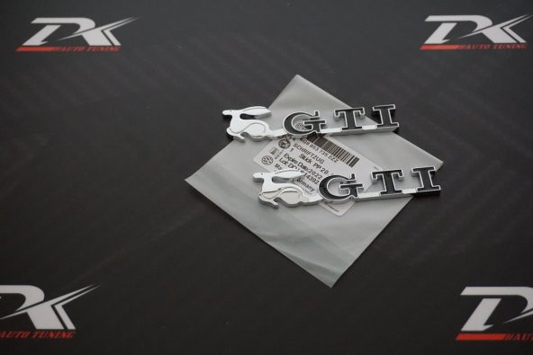Volkswagen GTİ Running Rabbit Çamurluk Yanı Krom Metal 3M Logo - Resim 8