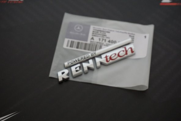 Mercedes Benz Powered By Renn Tech Bagaj Krom Metal Logo - 3