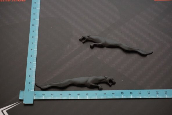DK Jaguar Çamurluk Yanı 3M 3D Siyah Metal Logo Amblem - 4