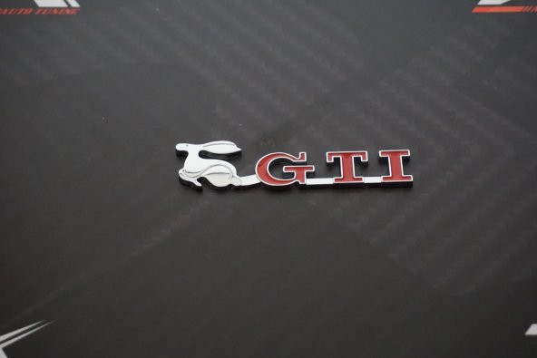 Volkswagen GTİ Running Rabbit Bagaj Krom Metal 3M Logo - 5