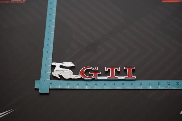 Volkswagen GTİ Running Rabbit Bagaj Krom Metal 3M Logo - 9