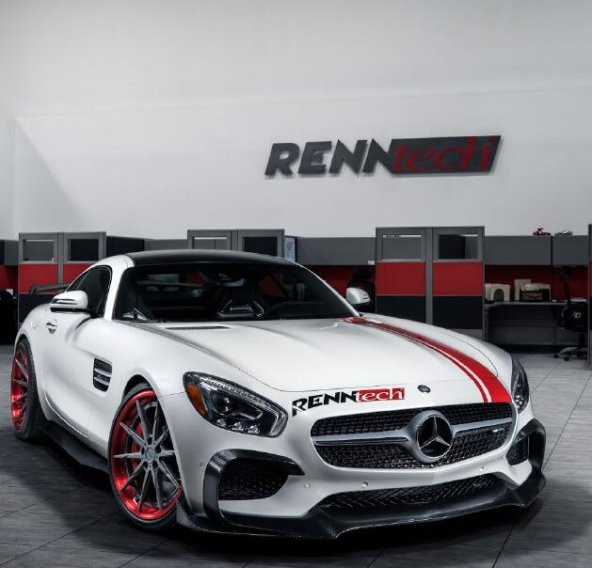 Mercedes Benz Powered By Renn Tech Bagaj Krom Metal Logo - 4