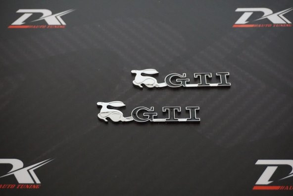 Volkswagen GTİ Running Rabbit Çamurluk Yanı Krom Metal 3M Logo - Resim 4