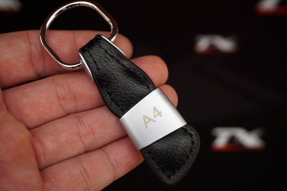 Audi A4 Logo Orjinal Deri Metal Anahtarlık Orjinal Ürün - 3