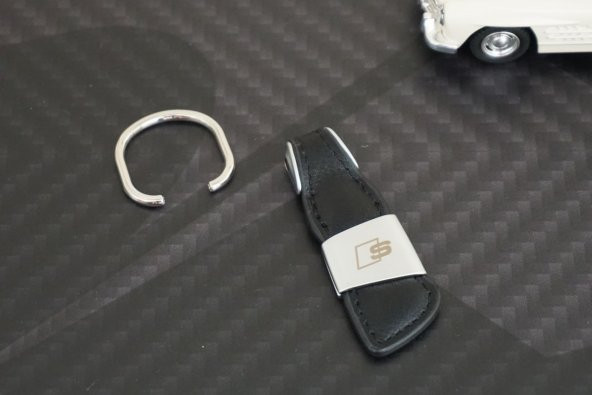 Audi S Logo Orjinal Deri Metal Anahtarlık Orjinal Ürün - 7