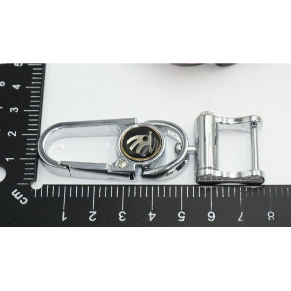 Skoda Logo Krom Metal Stil Anahtarlık New Style - 6