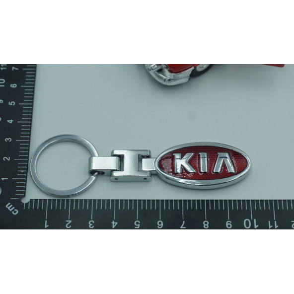 Kia Logo Krom Metal Çift Yön Anahtarlık New Style - Resim 6