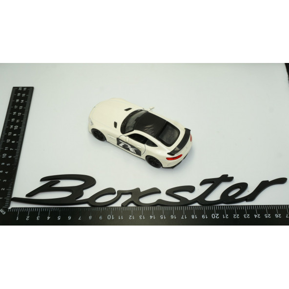 DK Porsche Boxster Bagaj 3M 3D Siyah ABS Eski Model Yazı Logo Amblem - Resim 4