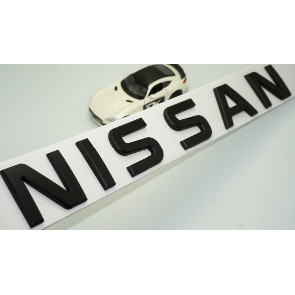 DK Nissan Bagaj 3M 3D Mat Siyah ABS Yazı Logo Amblem 29x4 Cm